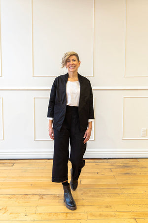 Gwen Cropped Jacket - Black