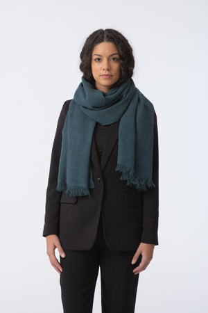 DINADI Merino Woven Scarf - Dragonfly Green