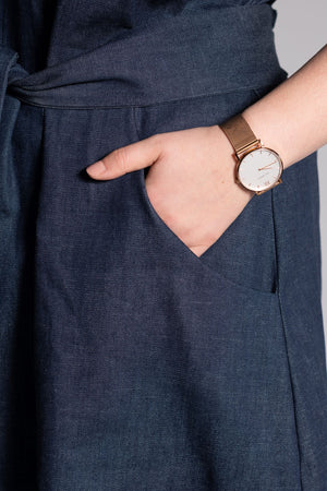 The Obi Dress - Raw Denim