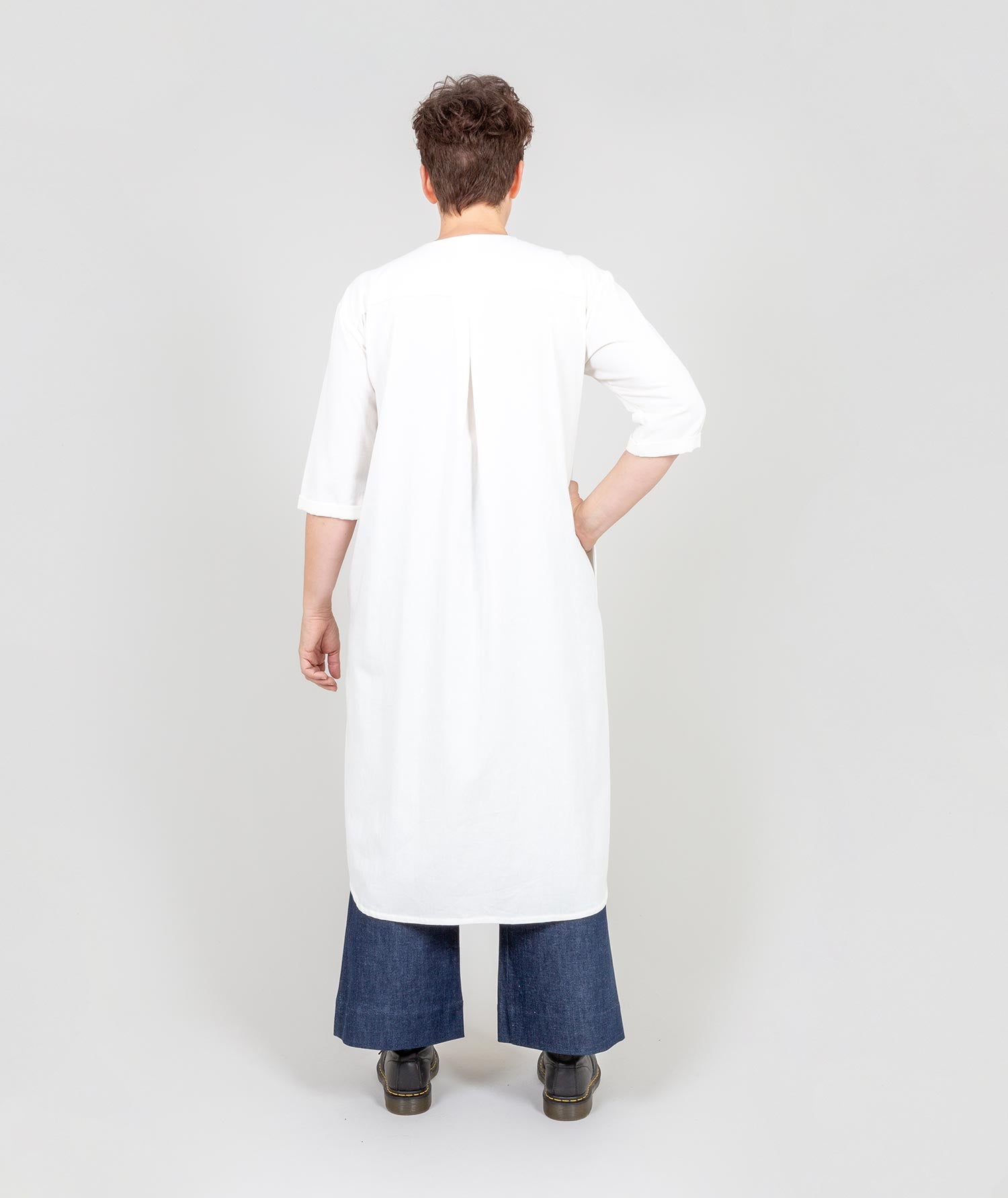 Long Shirt Dress - White